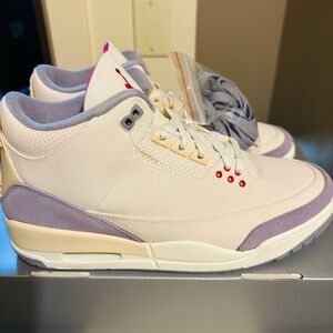 Jordan Athletic Shoes in Cream and Purple